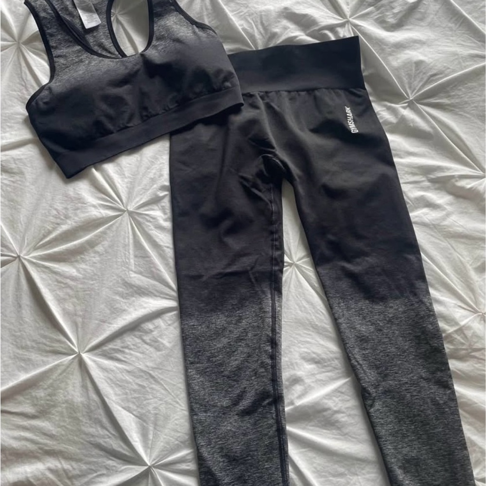 Women's Black and Gray Top & leggings